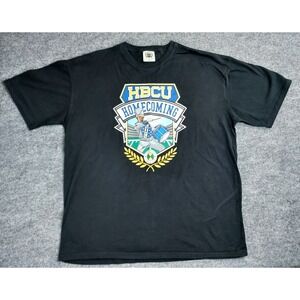 Cross Colours Black T-Shirt HBCU Homecoming Drumline Graphic 2XL Power of Unity
